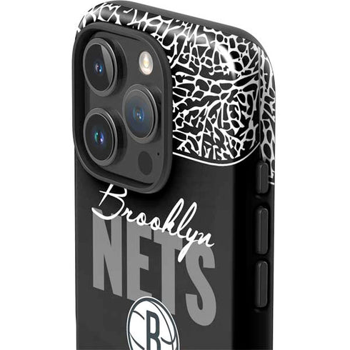 NBA Brooklyn Nets Elephant Print iPhone 16 Pro Impact Case